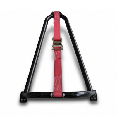 מנשא צמיגים רכוב למיטה N-Fab אוניברסלי - שחור מבריק - רצועה אדומה