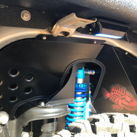 Fishbone Offroad 07-18 Jeep JK Wrangler פגושים פנימיים קדמיים/אחוריים -אלומיניום - Blk Pwdrcoat (סט של 4)