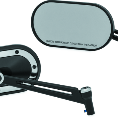 Kuryakyn מראות תעשייה כבדה סאטן שחור וכרום