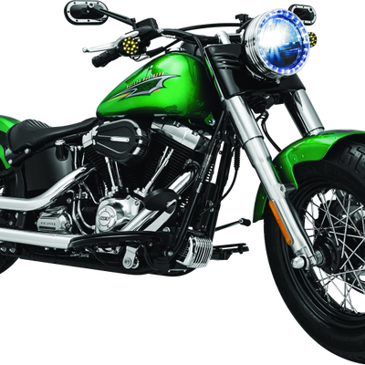 Kuryakyn מראות תעשייה כבדה סאטן שחור וכרום