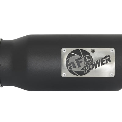 aFe MACH Force-Xp 409 טיפ פליטה מפלדת אל חלד 3.5 אינץ' x 4.5 אינץ' אאוט x 12 אינץ' L Clamp On