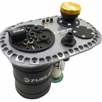 Fuelab טנק נחשול מהיר עם 49442 משאבת הרמה ומשאבות כפולות 340LPH - טיטניום