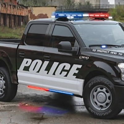 Putco 15-23 Ford F-150 Blade Rocker Kits צדדיות - אדום ולבן עם ביטול לבן