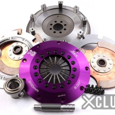 XClutch 91-98 Nissan 180SX S13 2.0L 8in Twin Solid Clutch Clutch Kit