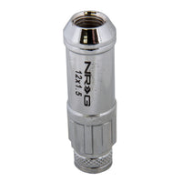 סדרת NRG 700 M12 X 1.5 אום פלדה עם כיסוי מכסה אבק סט 21 יחידות עם מנעולים ושקע נעילה - כסף