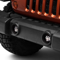 Raxiom 07-22 ג'יפ רנגלר JK/JL Axial Tri-Bar LED ערפל פנסי ערפל- לבן