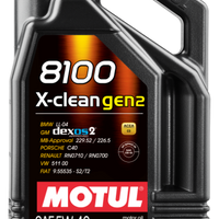 שמן מנוע סינטטי מוטול 5L 8100 X-CLEAN Gen 2 5W40
