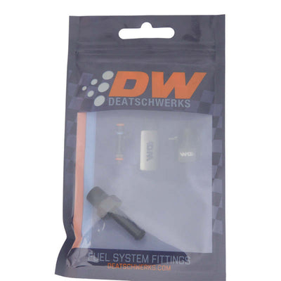 חוט זכר של DeatschWerks 1/8 אינץ' NPT 1/4 אינץ' חוט צינור - שחור מט אנודייז