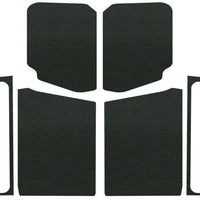 DEI 18-23 ג'יפ רנגלר JL 2-Dor Mat Boom Mat ערכת כותרות מלאה - 7 חלקים - שחור