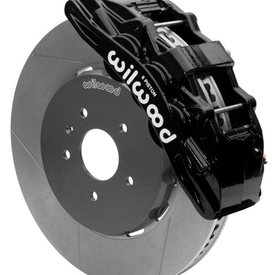 ערכת בלמים קדמית של Wilwood SX6R 15 אינץ' שחור מחורצים עם קווים 14+ Chevy Corvette C7