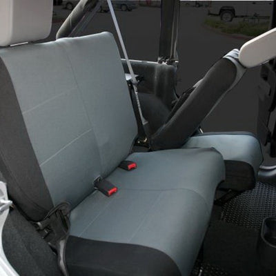 השתוללות 2007-2018 ג'יפ רנגלר(JK) כיסוי מושב בהתאמה אישית ללא הגבלה - שחור/אפור