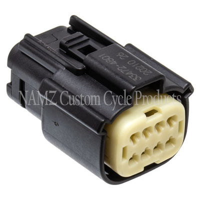 NAMZ 07-23 V-Twin VRSAW/CR/CX דגמי Molex MX-150 8-Position Female Connector - Blk (HD 72479-07BK)