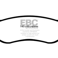 EBC 07-11 Ford Explorer Sport Trac 4.0 Yellowstuff רפידות בלם אחוריות