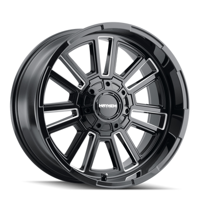 Mayhem 8115 Apollo 20x9 / 8x170 BP / 18mm Offset / 125.2mm Hub שחור עם גלגל חישורים כחושים