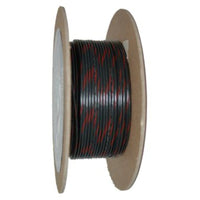 NAMZ OEM Color Primary Wire 100ft. סליל 18 גרם - פס שחור/אדום