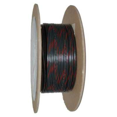 NAMZ OEM Color Primary Wire 100ft. סליל 18 גרם - פס שחור/אדום