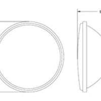 Hella אוניברסלי הלוגן זכוכית שקופה פנס מובנה 146 מ