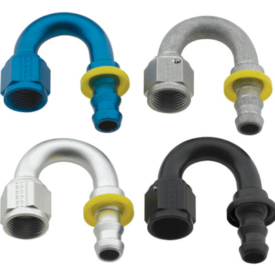 Fragola -10AN Push-Lite End 180 מעלות - שחור