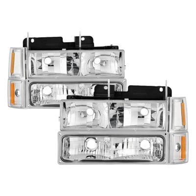 xTune GMC C/K סדרה 94-98 פנסים עם פנסי פינה וחניה - Chrome HD-JH-GCK94-C-SET