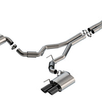 Borla 2024 Ford Mustang GT 5.0L V8 3 ב-ATAK Catback Non Active Exhaust- Black Chrome Quad Tip