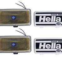 ערכת מנורות ערפל מסדרת Hella 550 55W 12V H3 - ענבר