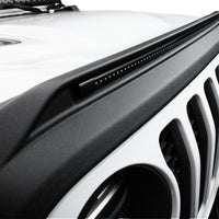 AVS 2018-2019 Jeep Wrangler (JL) Aeroskin Low Profile Hood Shield עם אורות - שחור