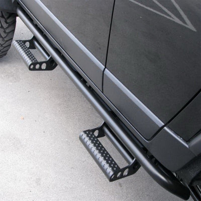 N-Fab RKR Step System 07-17 ג'יפ רנגלר JK 4 דלתות הכל - טקסטיל שחור - 1.75 אינץ'