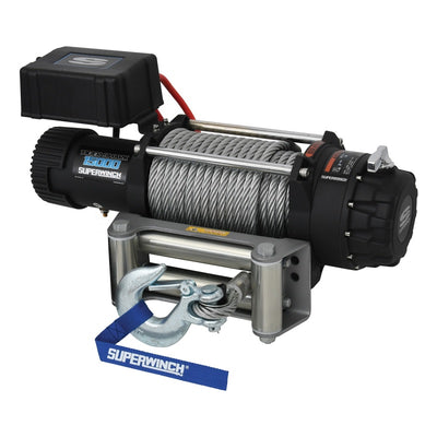 Superwinch 15000 LBS 12V DC 7/16in x 82ft Wire Wire Tiger Shark 11500 Winch