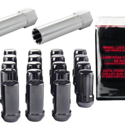 McGard SplineDrive Tuner 23-PC Jeep JL התקנה עם מנעולים וכלי (קונוס) M14X1.5 / 22m Hex - שחור