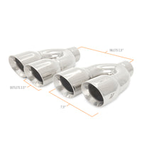 Mishimoto אוניברסלי משתיק קול קצה 2.5in Inlet Dual Y מלוטש