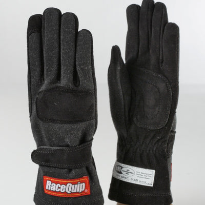 RaceQuip Black 2-Layer SFI-5 Glove - קטנה
