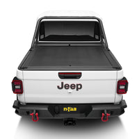 Rugged Ridge 20-22 Jeep Gladiator ללא Trail Rail Sys Armis Tonneau Cover with Max Track - Tex. Blk