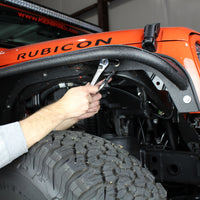 Fishbone Offroad 07-18 Jeep Wrangler פגושי צינור קדמי/אחורי - אלומיניום Blk Txtrd Pwdrcoat (סט של 4)