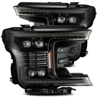 AlphaRex 18-20 Ford F-150 NOVA LED Proj פנס ​​קרש סגנון אלפא Blk w/Activ Light/Seq Signal/DRL
