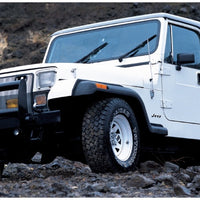 Bushwacker 87-95 Jeep Wrangler Extend-A-Fender Style Flares 4pc לא כולל Renegade - שחור