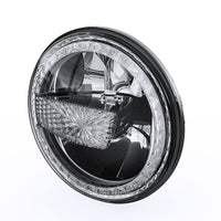 Raxiom 97-18 ג'יפ רנגלר TJ/JK 7 אינץ' פנסי LED עם הילות- בית שחור (עדשה שקופה)