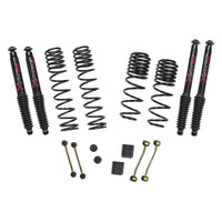 Skyjacker 2020 Jeep JL 4WD דיזל 2.5 אינץ' ערכת הרמה לנסיעות ארוכות עם מהירות כפולה עם בולמי מקס שחורים