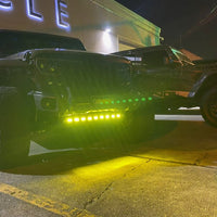 ORACLE Lighting 2019+ Jeep Wrangler JL Skid Plate עם פולטי לד משולבים - צהוב ראה אחריות