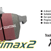 EBC 07-11 פורד אקספלורר ספורט טראק 4.0 Ultimax2 רפידות בלם אחוריות