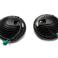 Raxiom 97-18 ג'יפ רנגלר TJ/JK 7 אינץ' פנסי LED עם הילות- בית שחור (עדשה שקופה)