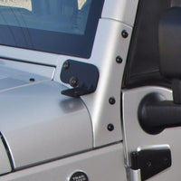 השתוללות 2007-2018 ג'יפ רנגלר(JK) תושבת אור ציר השמשה הקדמית - שחור