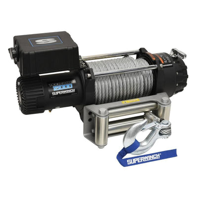 Superwinch 15000 LBS 12V DC 7/16in x 82ft Wire Wire Tiger Shark 11500 Winch