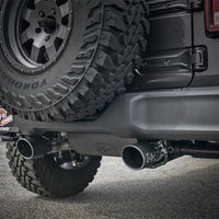 aFe Rebel Series 2.5in 409 SS אגזוז סרן-גב עם טיפים שחורים 2018+ ג'יפ רנגלר (JL) V6 3.6L