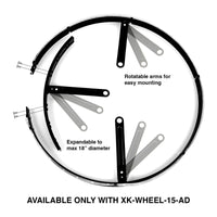XK Glow LED מתכוונן RGB 15In גלגל טבעת אור 1 pc