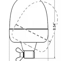 Hella Rota קומפקטי 12V Amber Lens Beacon עם תושבת מוט גמיש