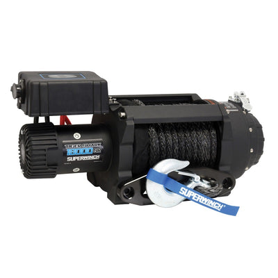 Superwinch 18000 LBS 12V DC 33/64in x 79 רגל חבל סינתטי טייגר Shark 18000SR כננת