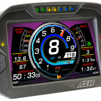 AEM CD-7 ללא רישום GPS מאופשר Race Dash סיבי פחמן תצוגה דיגיטלית ללא VDM (כניסת CAN בלבד)