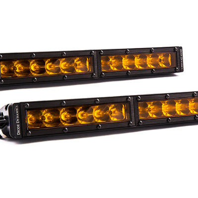 Diode Dynamics 12 In LED Light Bar שורה אחת ישרה - סדרת נהיגה בצבע ענבר (זוג)