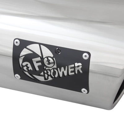 aFe MACH Force-XP 304 SS זוג קצה פליטה מלוטש עם קיר בודד 4 אינץ' כניסת x 6 אינץ' יציאה x 15 אינץ' L